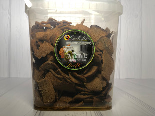 Японские снеки: Ведро Ржаные гренки с малосольным огурчиком