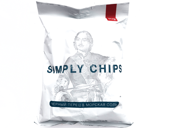Картофельные чипсы "Simple chips" Морская соль и черный перец 80 гр. в Ногинске